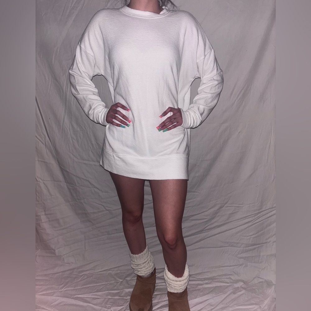 Aerie White Long Sleeve Dress